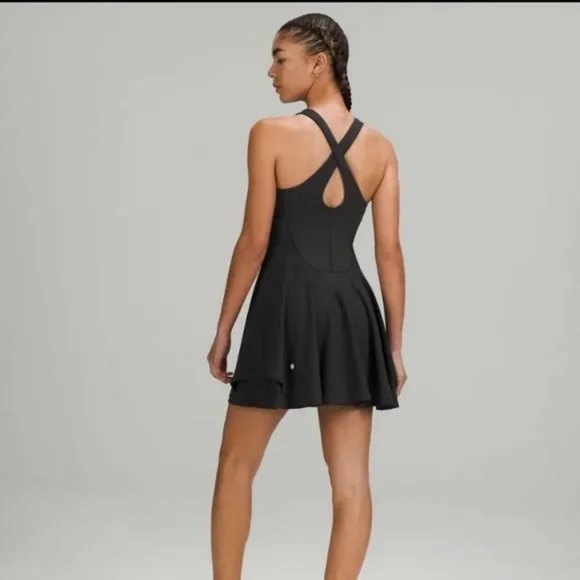 SOLD Lululemon Court Crush Dress in Black Size 8 - Picture 4 of 11